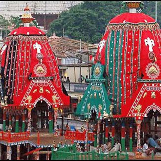 A click of Lord Jagannath chariot in Puri during Puri Rath Yatra 2016