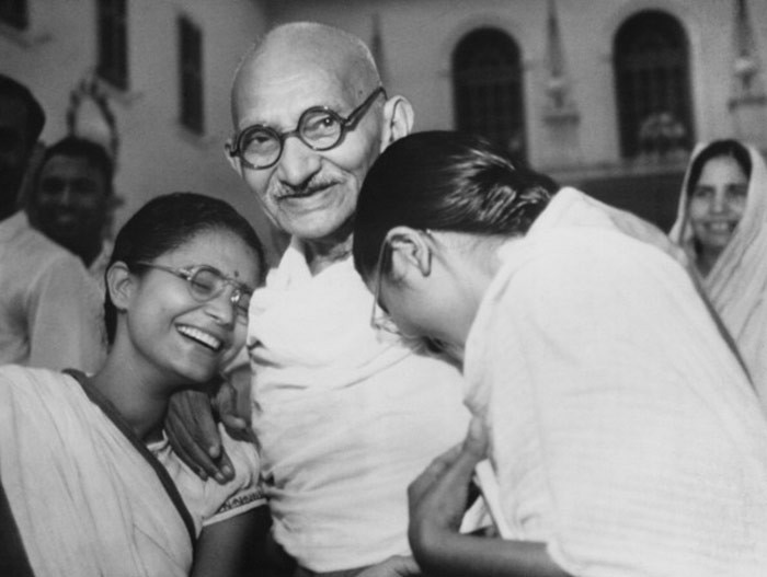 Mahatma Gandhi With Jawaharlal Nehru And Sardar Vallabhai Patel During Congress Session In