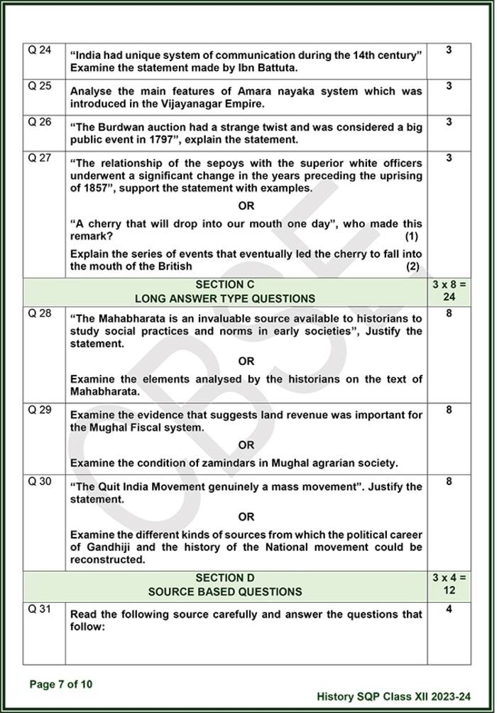 Cbse Class 12 History Sample Paper 2023 24 See Photos Here Cbse Class 12 History Sample Paper 2023 24 See Photos Here