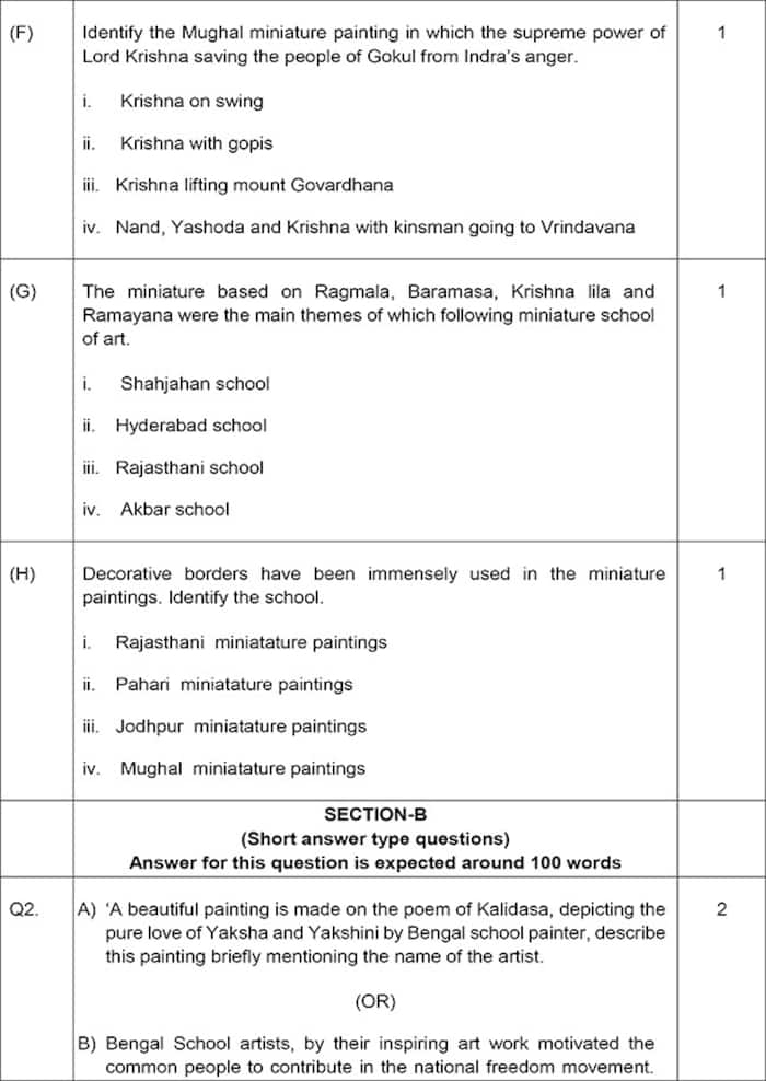 CBSE Class 12th Applied Art Art) Sample Paper 202324. See PHOTOS HERE