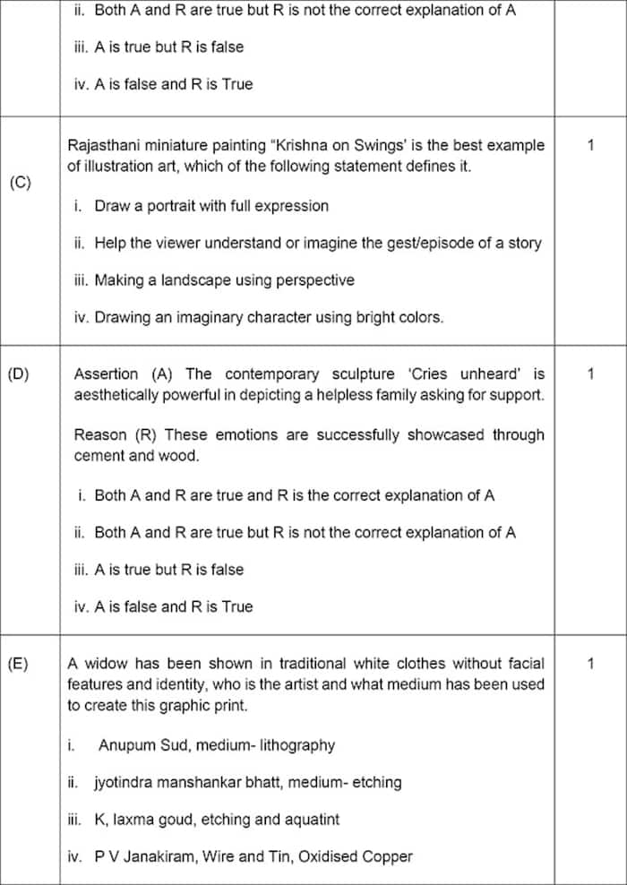 CBSE Class 12th Applied Art Art) Sample Paper 202324. See PHOTOS HERE
