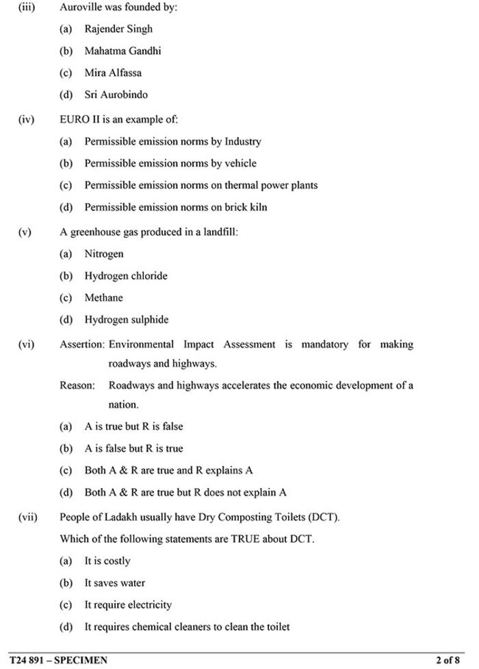 Cisce Icse Class 10th Environmental Applications Specimen Question Paper 2024 See Photos Here Cisce Icse Class 10th Environmental Applications Specimen Question Paper 2024 See Photos Here