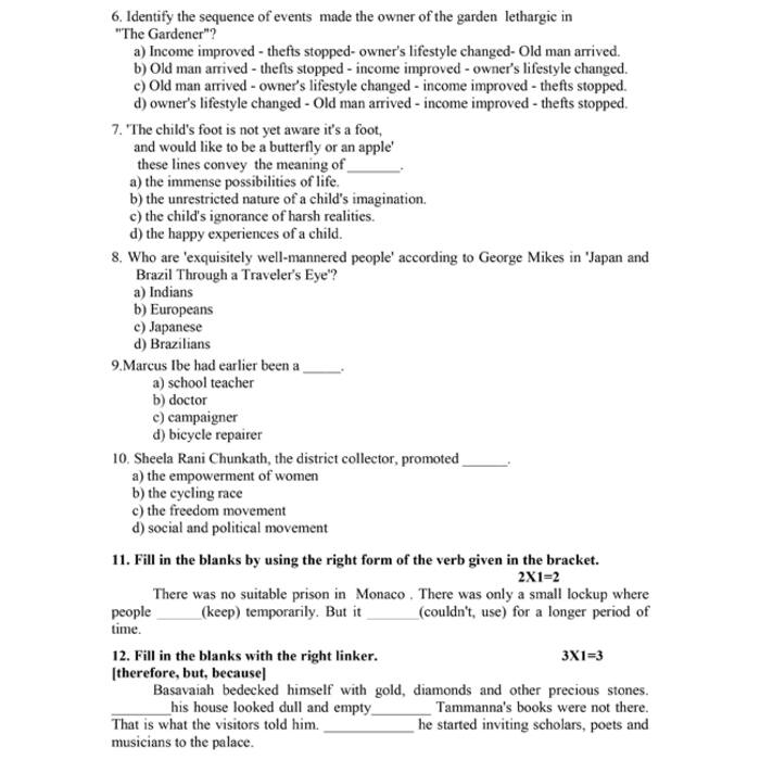 Karnataka 2nd PUC English Model Question Papers 2024