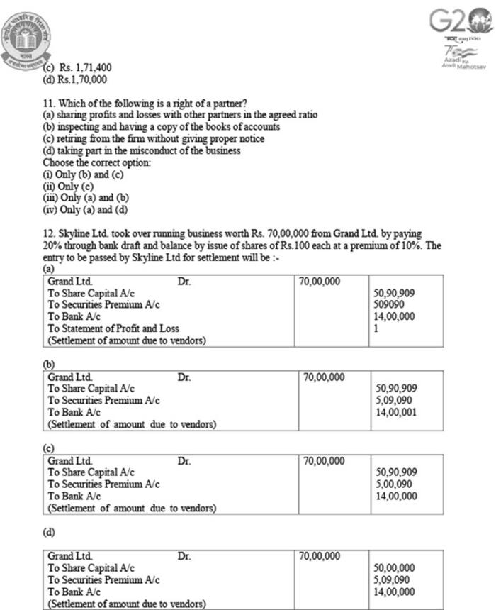 CBSE Class 12 Accountancy Additional Practice Question Papers 202324