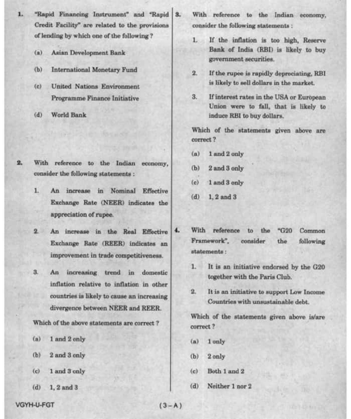 UPSC CSE(Prelims) Exam 2022 General Studies(PaperI) Question Paper