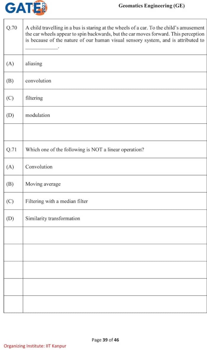GATE 2023 CIVIL ENGINEERING PAPER SOLUTION visual data 5
