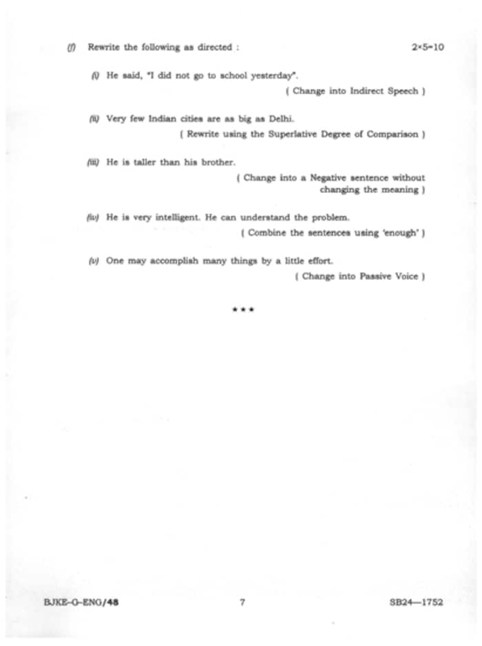 IFS  Main  Examination  2023 General English