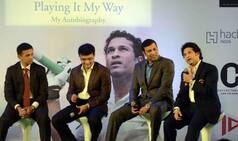[In Pics] Cricket legend Sachin Tendulkar at the launch of his autobiography `Playing It My Way`