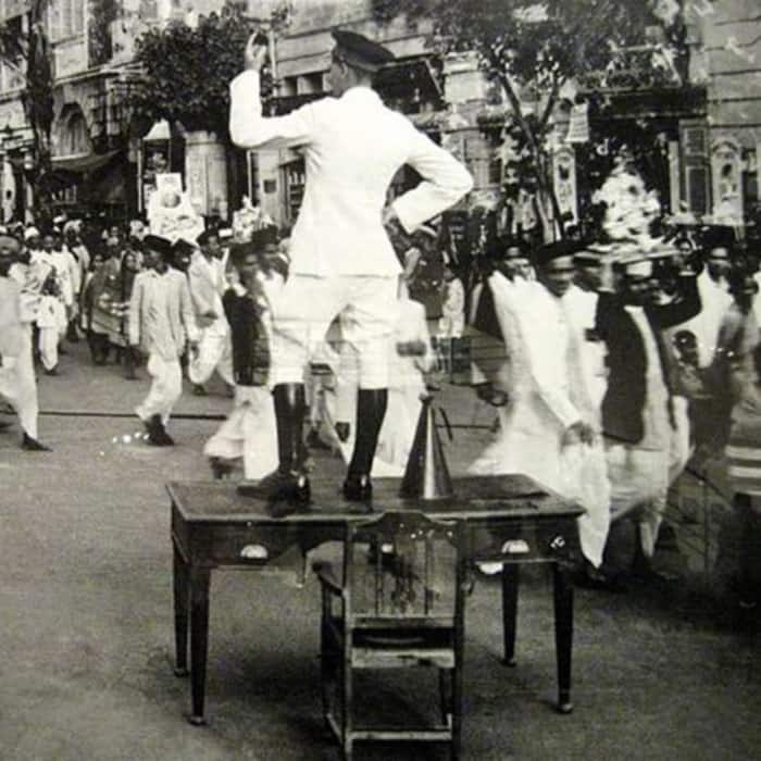 1940 Ganpati Visarjan procession in Bombay: Even then, managing the huge festival crowds was a major task.