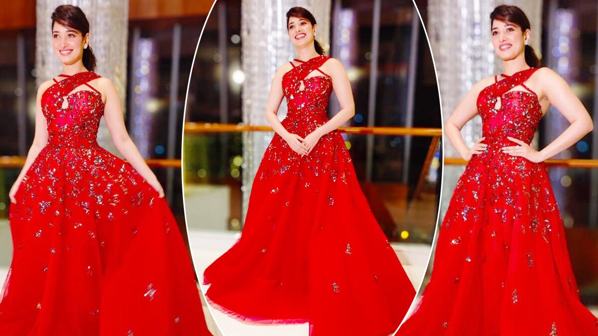 Epic Runway Moment Tamannaah Bhatias Mermaid Gown To Floral Lehenga Spectacle - c22gbd7