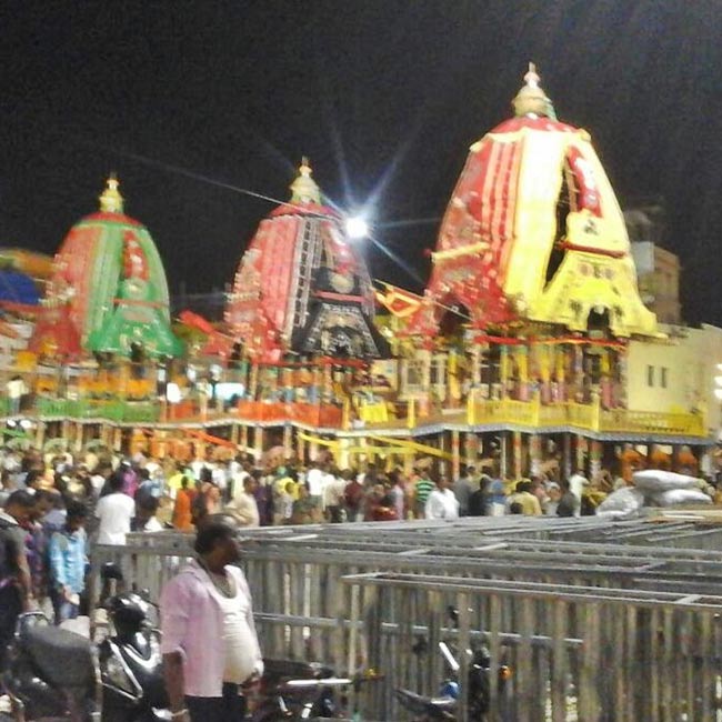 A click of Lord Jagannath chariot in Puri during Puri Rath Yatra 2016
