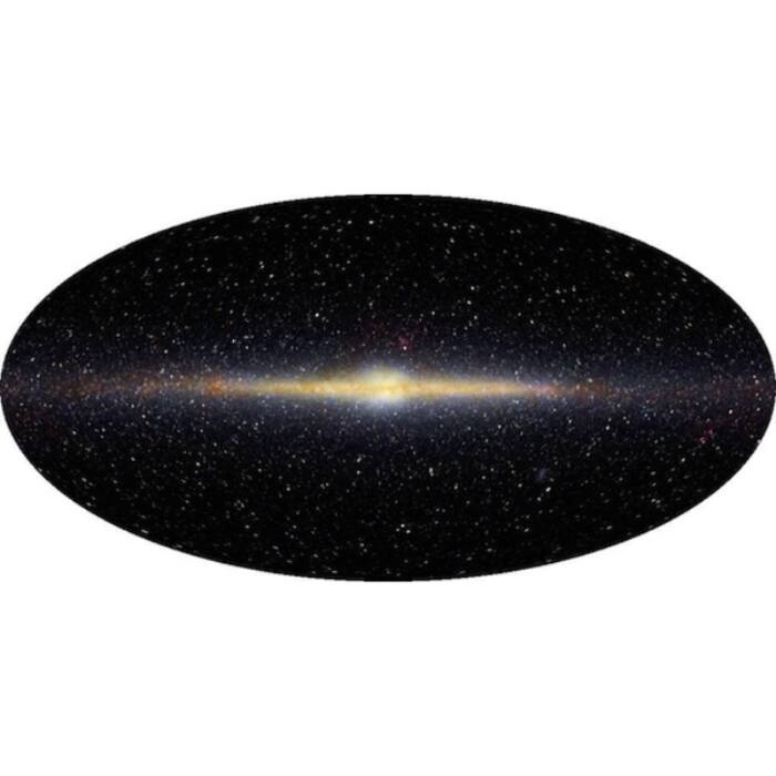 A NASA image shows flat plane of the Milky Way galaxy.