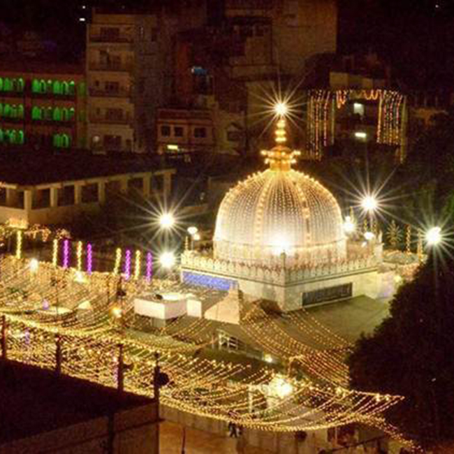 A Picture Of Illuminated Ajmer Sharif Dargah A Picture Of Illuminated Ajmer Sharif Dargah