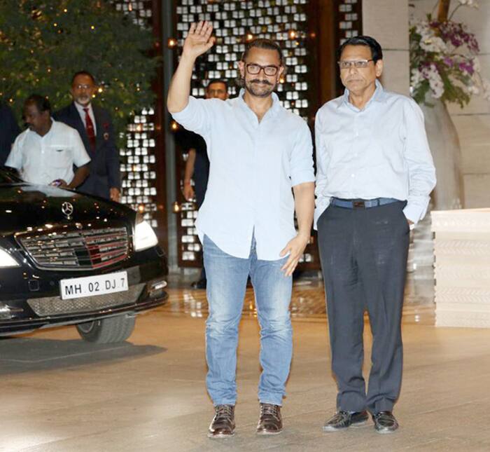 Aamir Khan at Isha Ambani’s engagement party