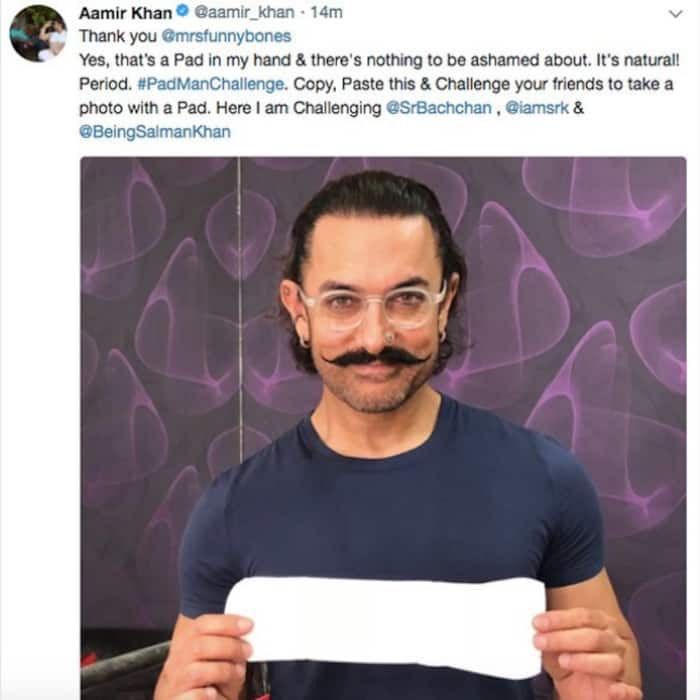 Aamir Khan with a pad in his hand