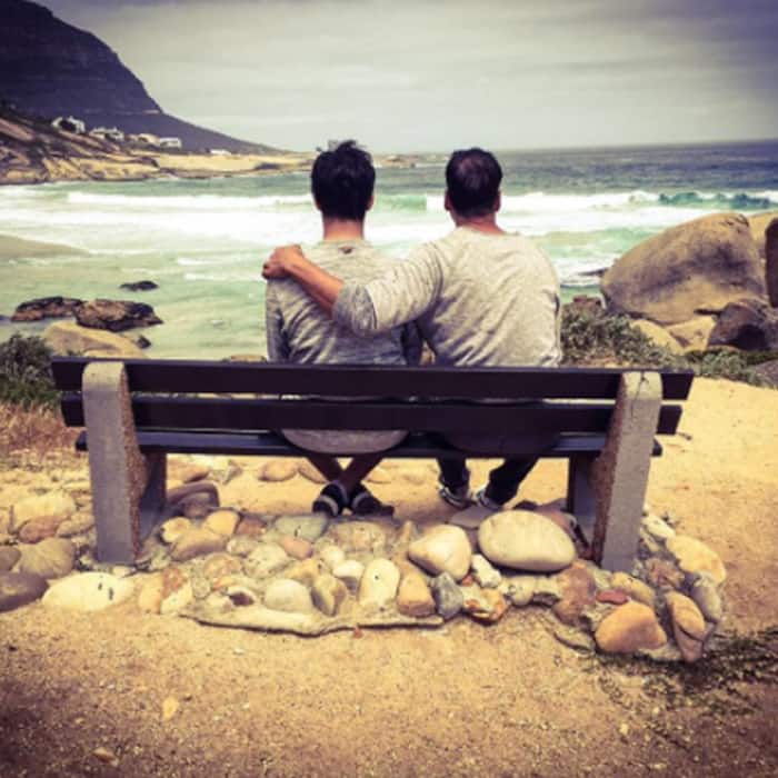 Aarav Bhatia and Akshay Kumar during a vacation