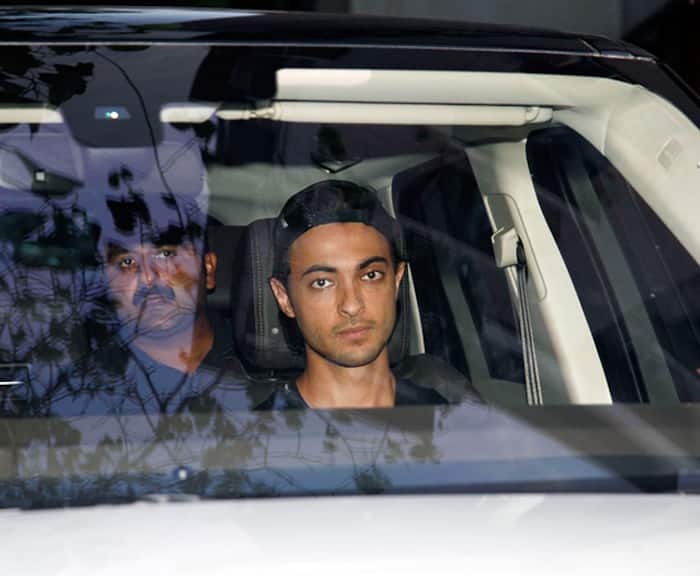 Aayush Sharma outside Salman Khan’s residence