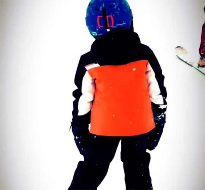 Abram Khan skiing during his vacation in Switzerland
