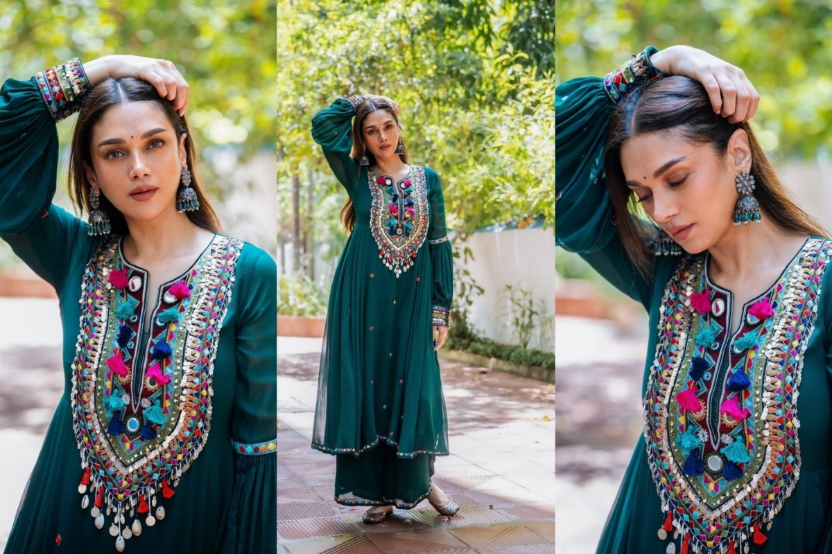Aditi Rao Hydari Continues to Spell Her 'Bibojaan' Magic in Green Georgette Anarkali Set For Rs 45k - See PHOTOS Aditi Rao Hydari Continues to Spell Her 'Bibojaan' Magic in Green Georgette Anarkali Set For Rs 45k - See PHOTOS