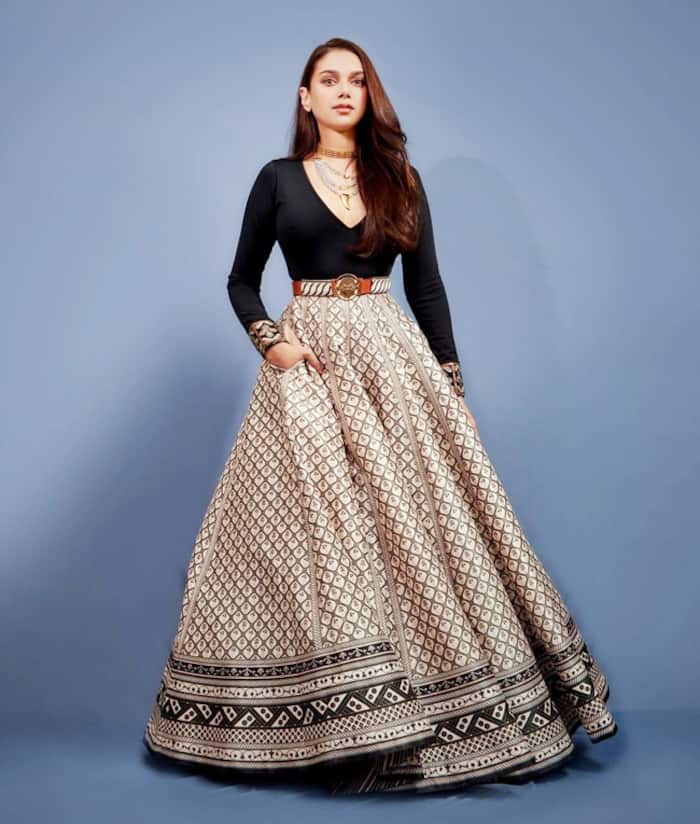 Aditi Rao Hydari Sets Hearts Racing in Black Gown With Flowy Skirt