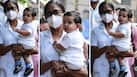PHOTOS: Jeh Ali Khan's goofy smile steals the spotlight, goes on a stroll with Nanny