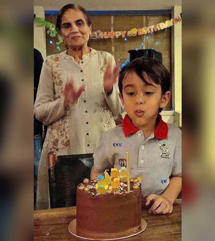 Ahil s photo with granny Salma