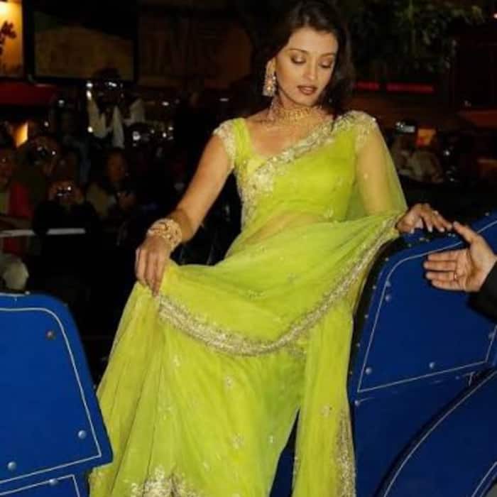 Aishwarya Rai Bachchan-inspired lime green saree for Hariyali Teej