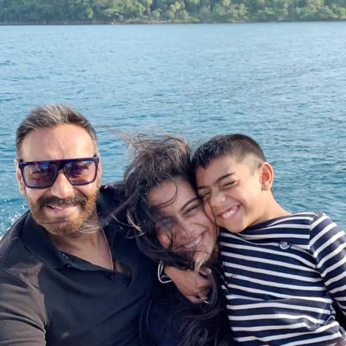 Ajay Devgn With Devgn Kids   Nysa And Yug