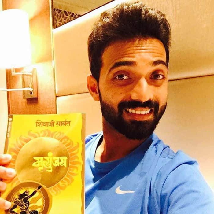 Ajinkya Rahane clicks a selfie