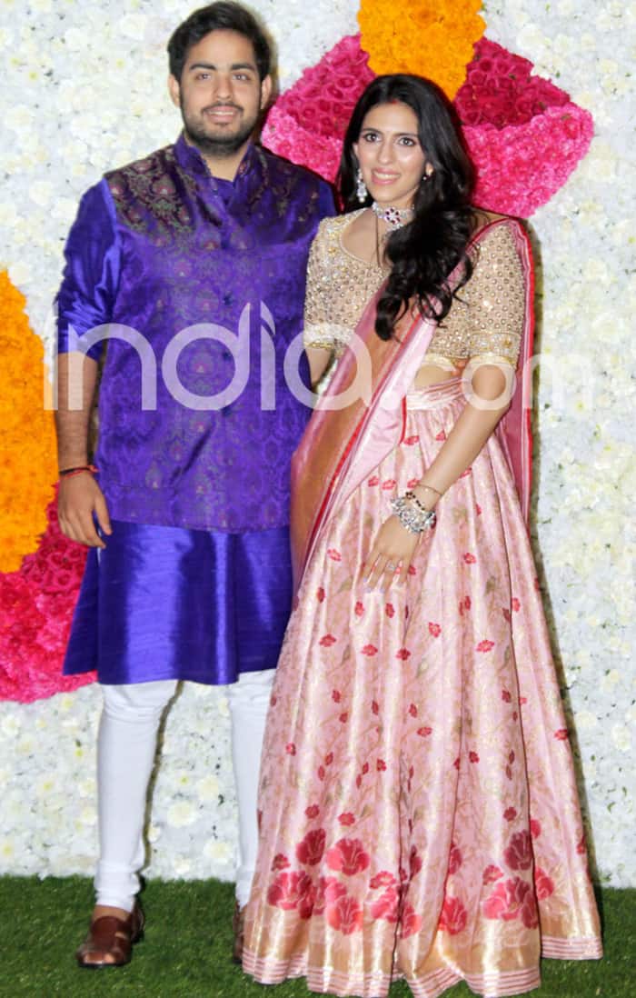 Akash and Shloka looked adorable in Diwali Bash
