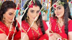 Bhojpuri Sizzler Akshara Singh Dolls Up As Newlywed Bride, Looks Red Hot | See Photos