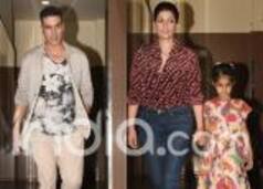 Akshay Kumar, Twinkle Khanna, Nitara Spotted Post Movie Date
