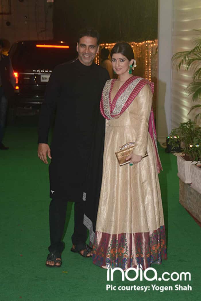 Akshay Kumar with  wife Twinkle Khanna at Ekta Kapoor’s Diwali party