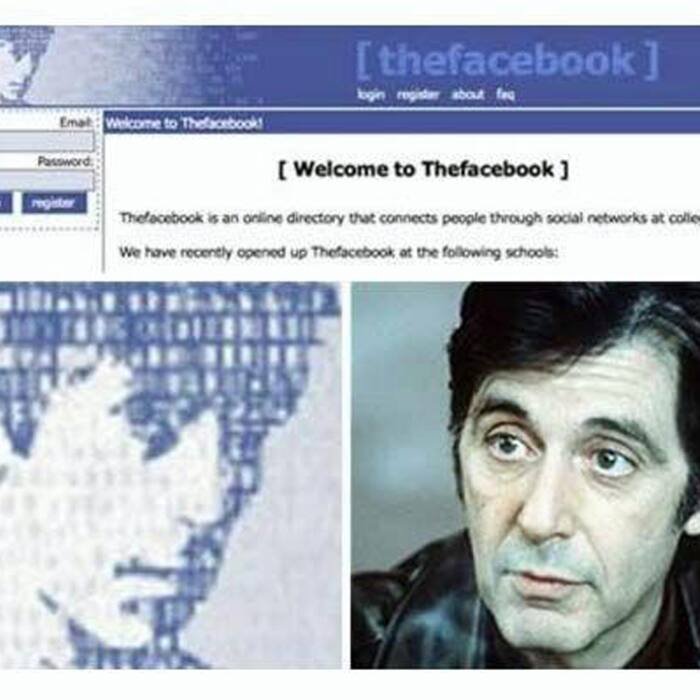 Al Pacino was the first “face” on Facebook