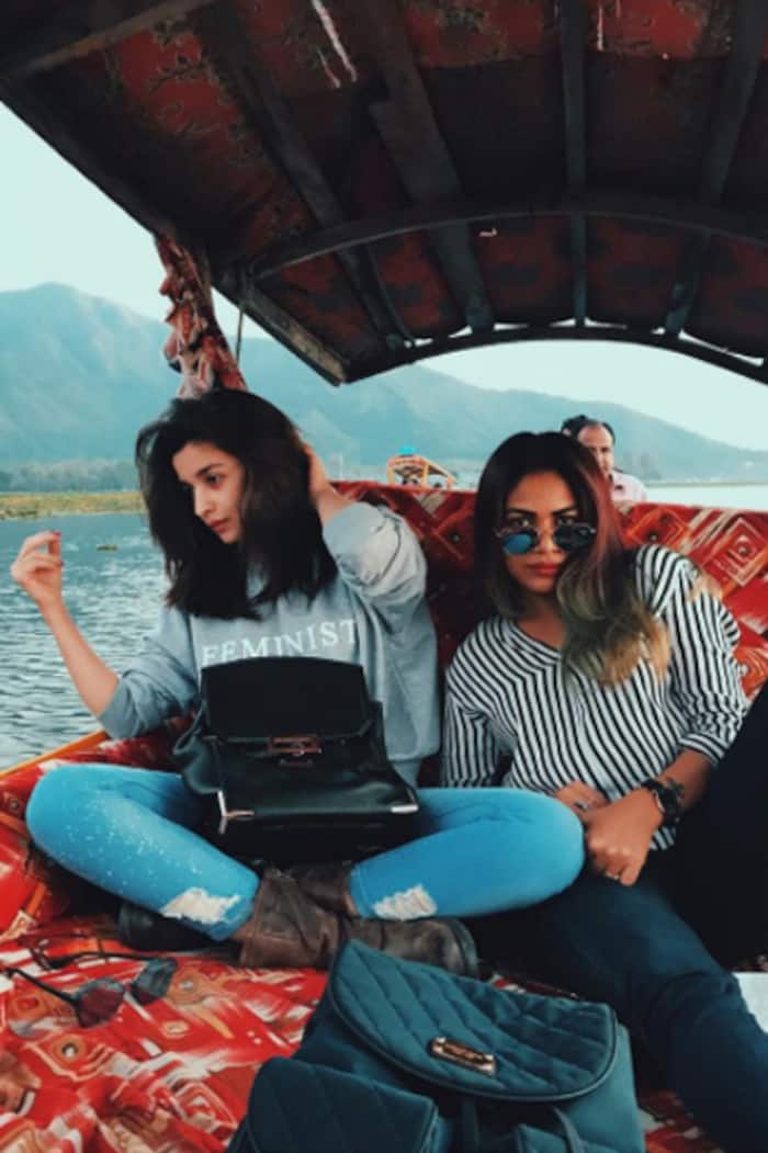 Alia Bhatt during Shikara ride in Kashmir valley