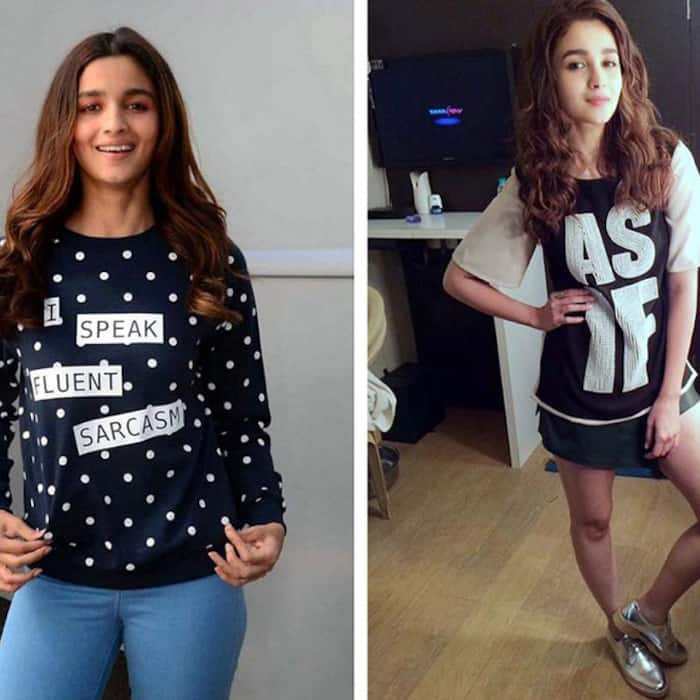 Alia Bhatt in quoted tee-shirt