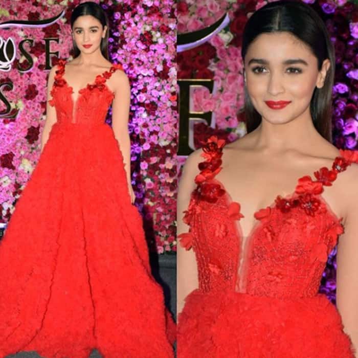 Alia Bhatt in red at Lux Gold Rose Awards