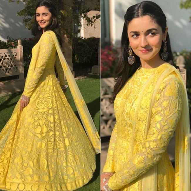 alia bhatt in yellow anarkali