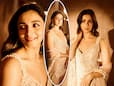 Alia Bhatt Proves That 'Woh Chaand Thi Aur Rahegi' in Dusty Pink Pearl Sharara Set For Rs 1.32 Lakh - PICS