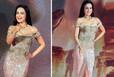 Gadar 2 Bash: Ameesha Patel Exudes High Dose of Glamour in Shimmery Pink And Beige Off-Shoulder Gown- See HOT PICS
