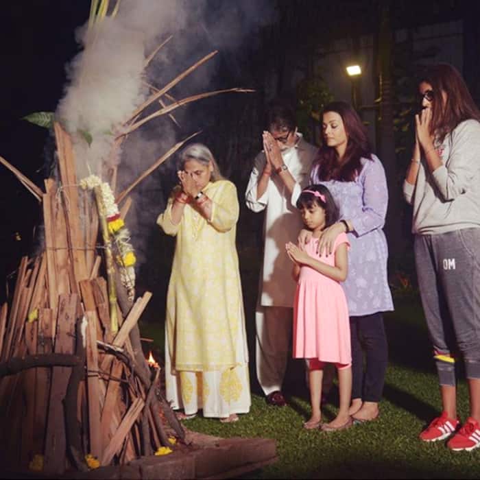 Amitabh Bachchan on Holi day with family