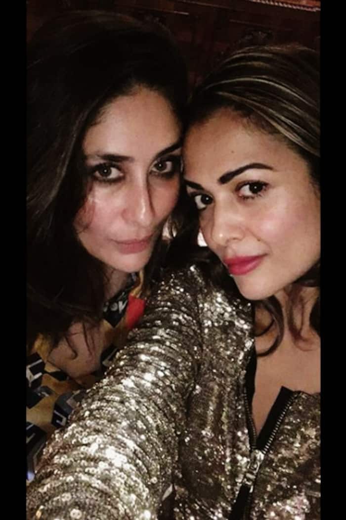 Amrita Arora poses for a selfie with Kareena Kapoor Khan