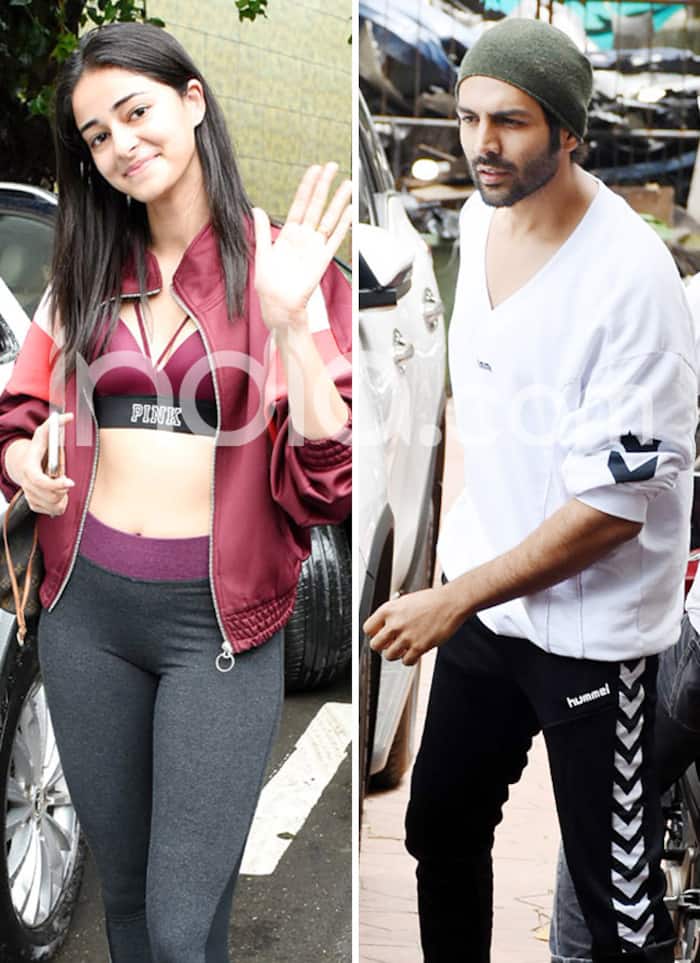 Ananya Panday and Kartik Aaryan at dance class