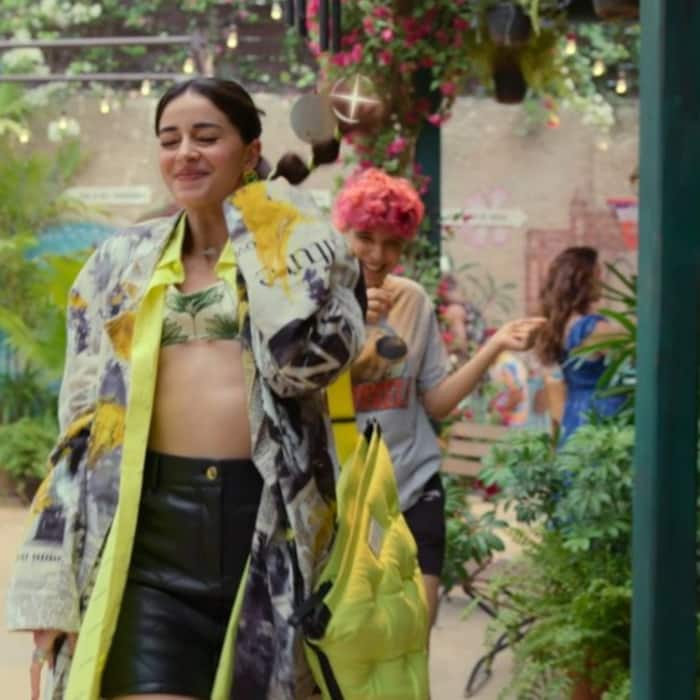 Ananya Panday Brings Vibrant Energy in Oversized Coat, Bralette And Leather Pants