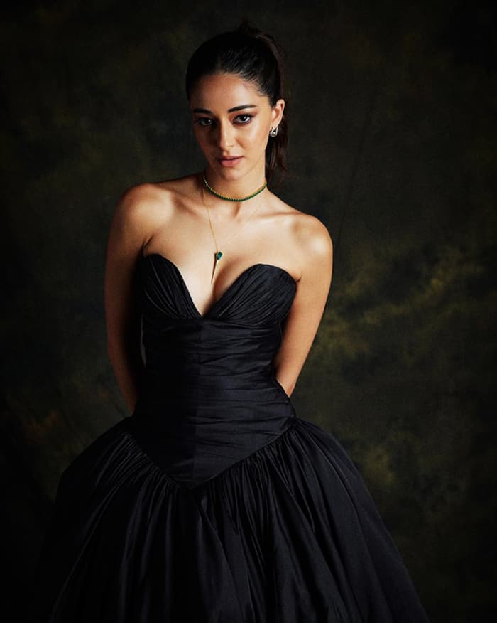 Ananya Panday looks edgy in that big black gown
