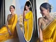 Ananya Panday Looks Like a Sunshine Wrapped in Yellow Saree With That Rose Adorned Bun - PICS