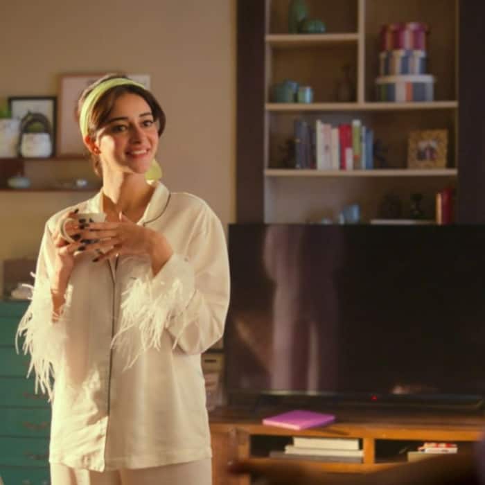 Ananya Panday Oozes Oomph in Satin White Nightwear
