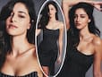 Ananya Panday Raises Glam Quotient in Pinstripe Classic Black Minidress - See Viral Pics