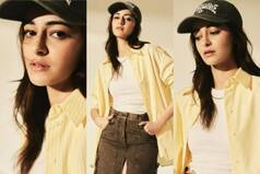 Take notes from Ananya Panday to slay 'uber cool' fashion in denim slit skirt, oversized bright shirt and oh those shoes!