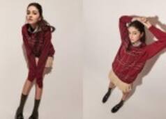 Ananya Panday brings cool vibes to school in collard shirt, baggy sweater and beige skirt